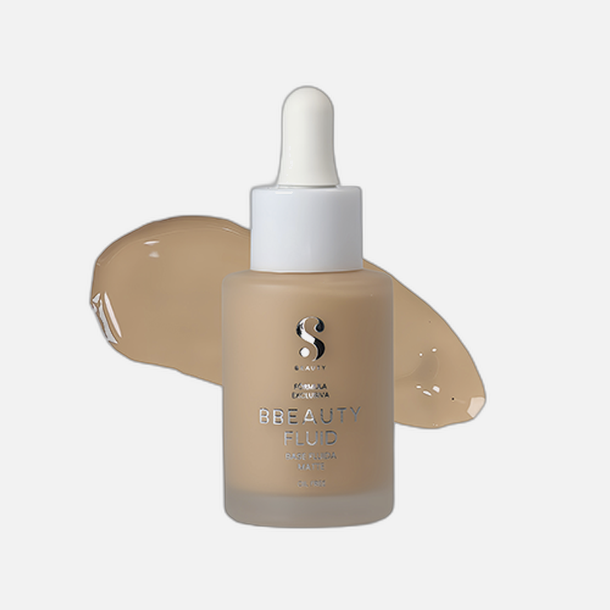 Base Fluida bBeauty Fluid · numeração 03 · garrafa com smear da cor