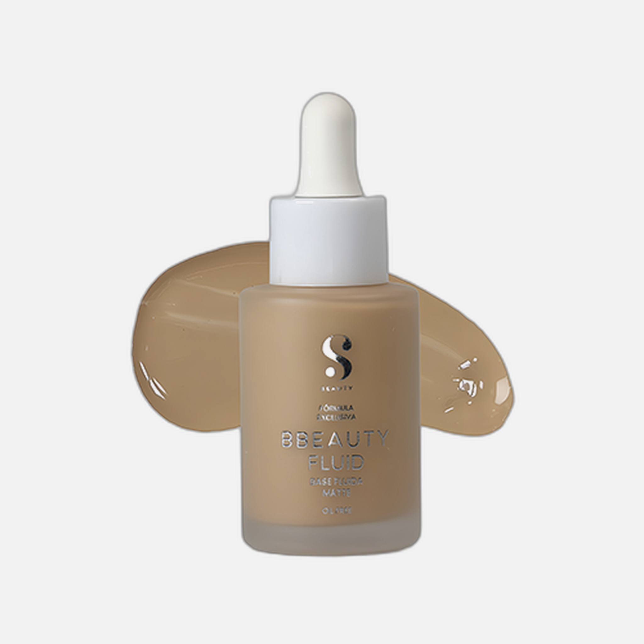 Base Fluida bBeauty Fluid · numeração 04 · garrafa com smear da cor