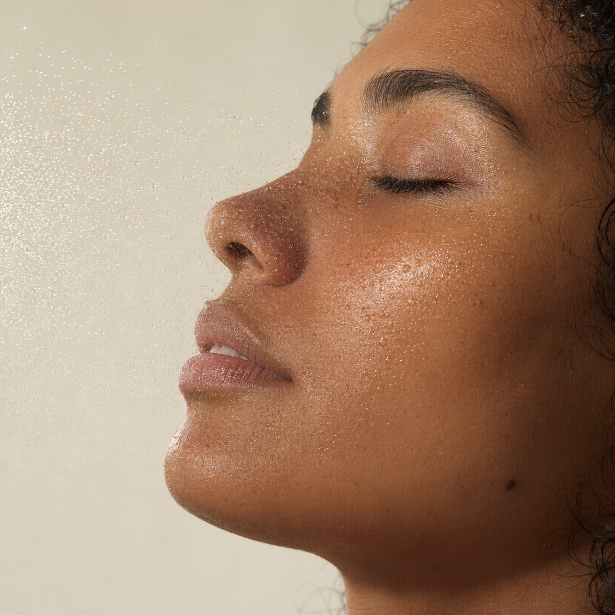 Bruma bBeauty Makeup Fixer — aplicação suave no rosto, mood hidratante