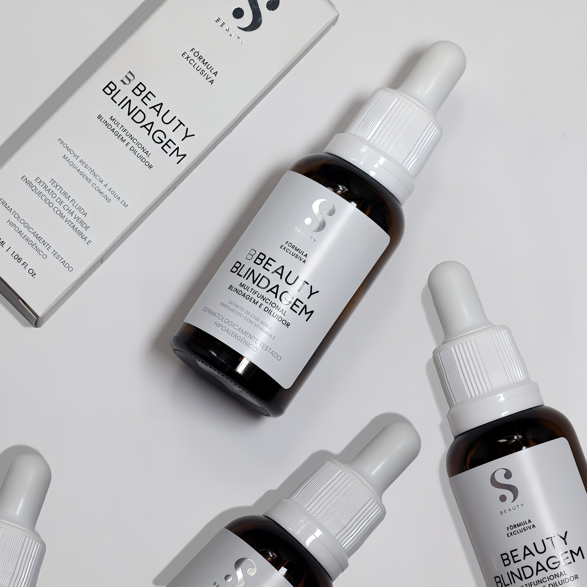 Blindagem bBeauty — embalagem e frasco