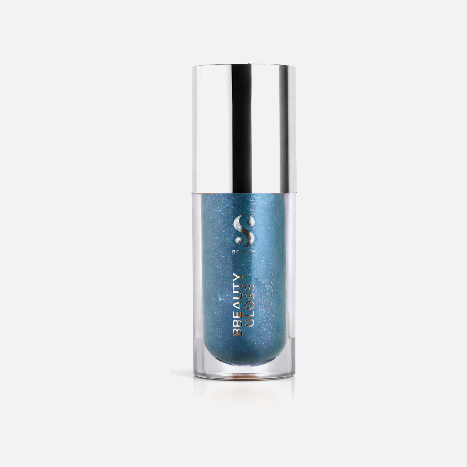 Gloss Labial Mineral bBeauty Esmeralda frasco em fundo cinza claro