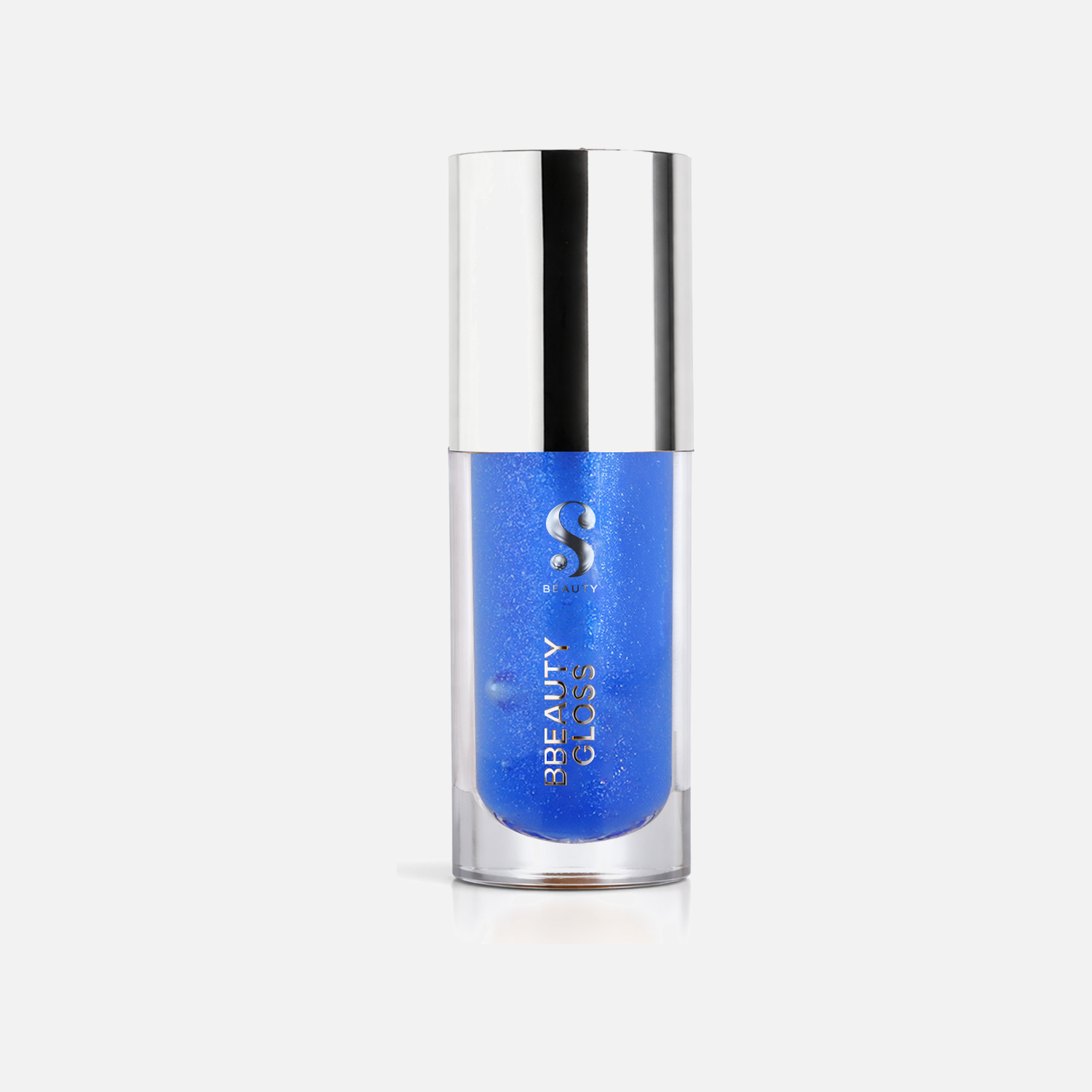 Gloss Labial Mineral bBeauty Safira frasco em fundo cinza claro