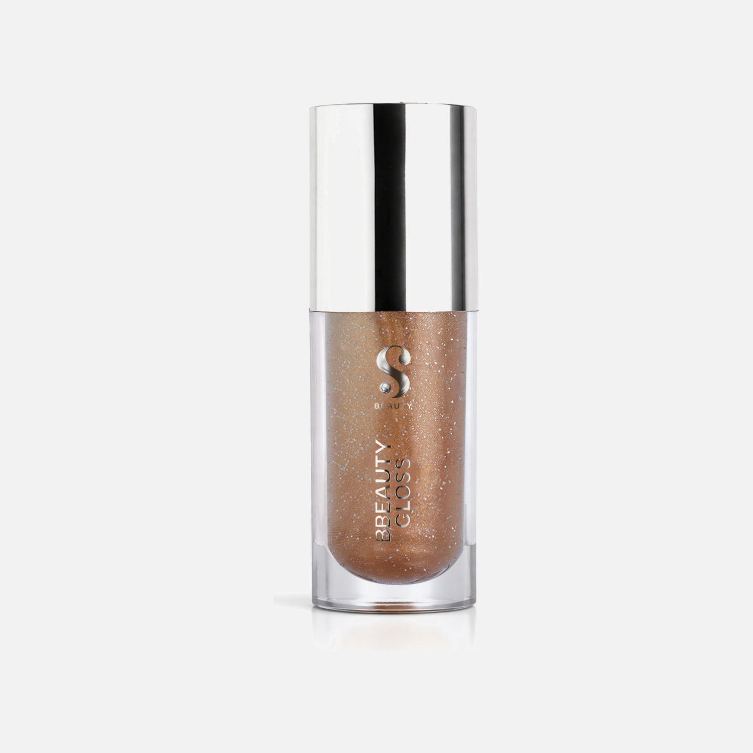 Gloss Labial Mineral bBeauty Sunstone frasco em fundo cinza claro