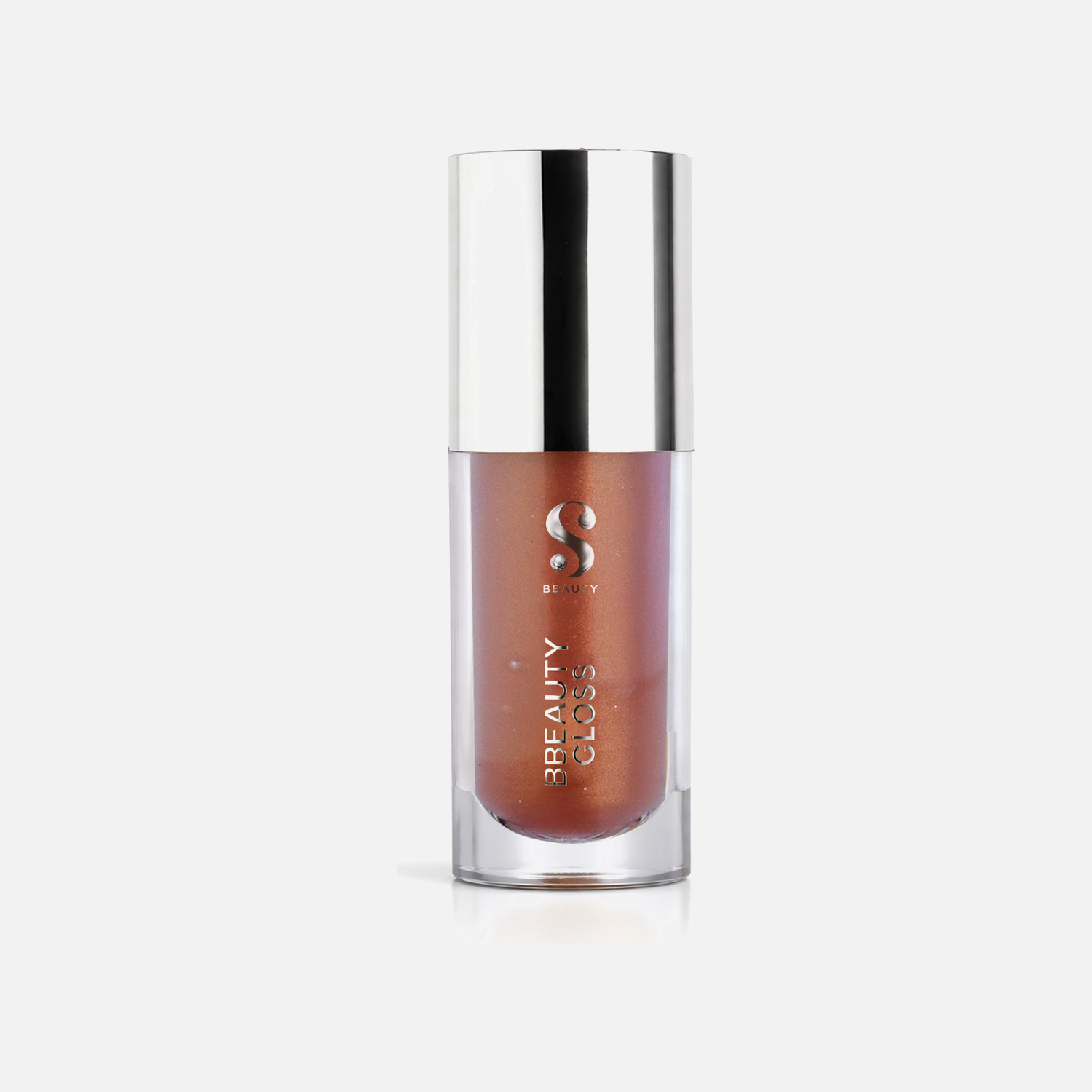 Gloss Labial Mineral bBeauty Topázio Imperial frasco em fundo cinza claro