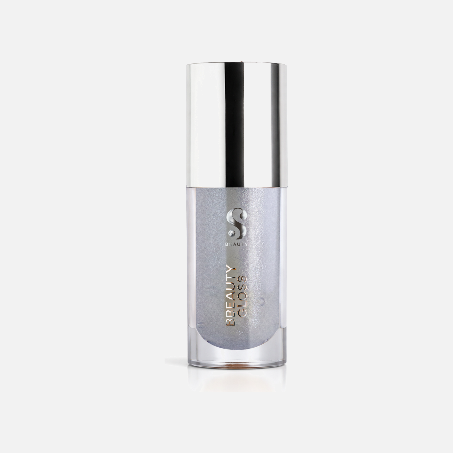 Gloss Labial Mineral bBeauty Turmalina Branca frasco em fundo cinza claro
