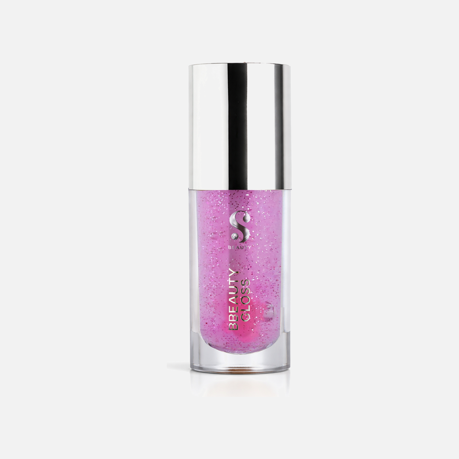 Gloss Labial Mineral bBeauty Turmalina frasco em fundo cinza claro