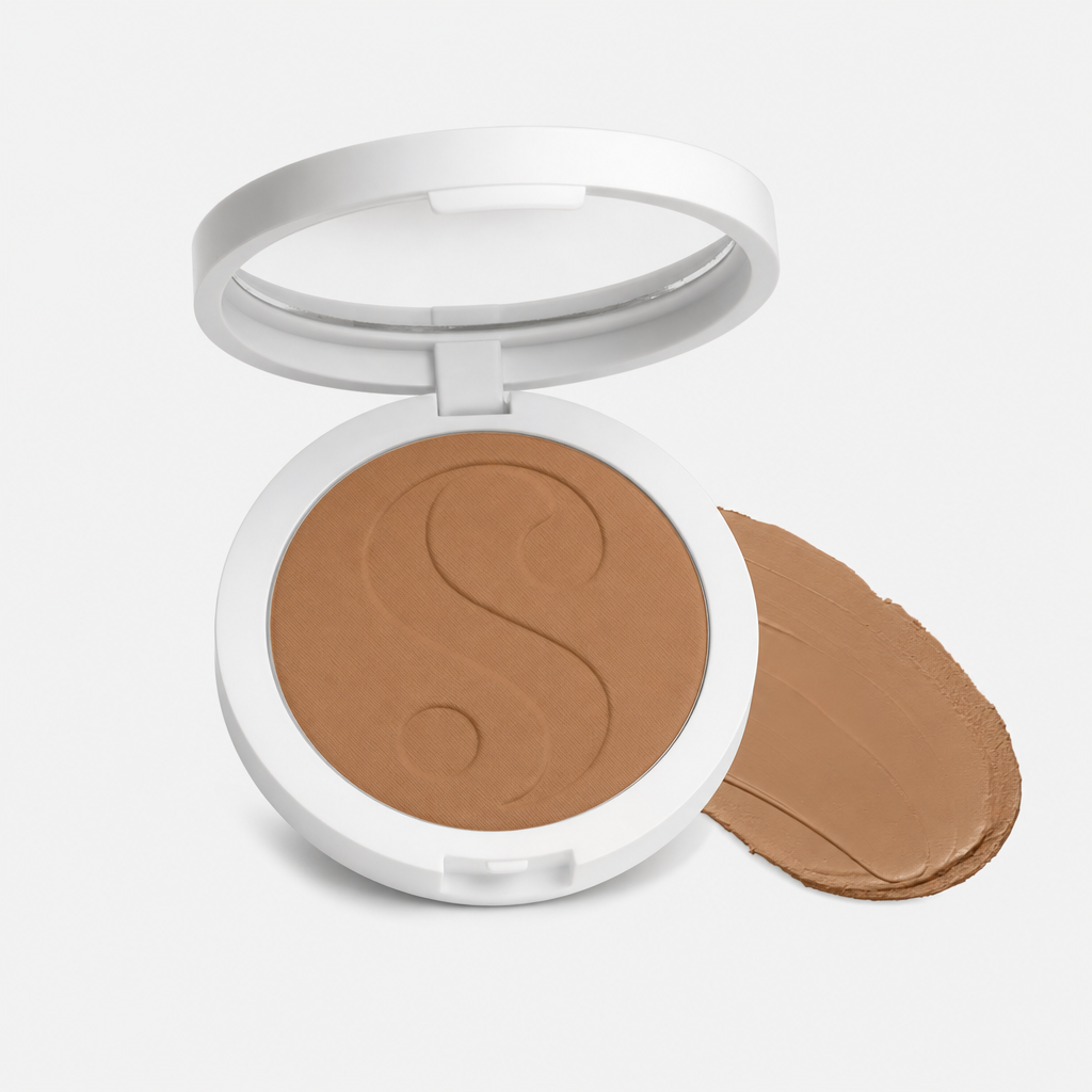 Pó Compacto bBeauty Powder · Tom 07 · pote com smear da cor