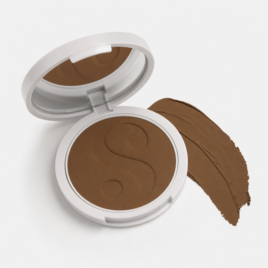 Pó Compacto bBeauty Powder · Tom 09 · pote com smear da cor
