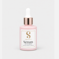 Sérum Rosa Mosqueta SBeauty 30ml frasco rosa fosco com dropper rose gold em fundo cinza claro