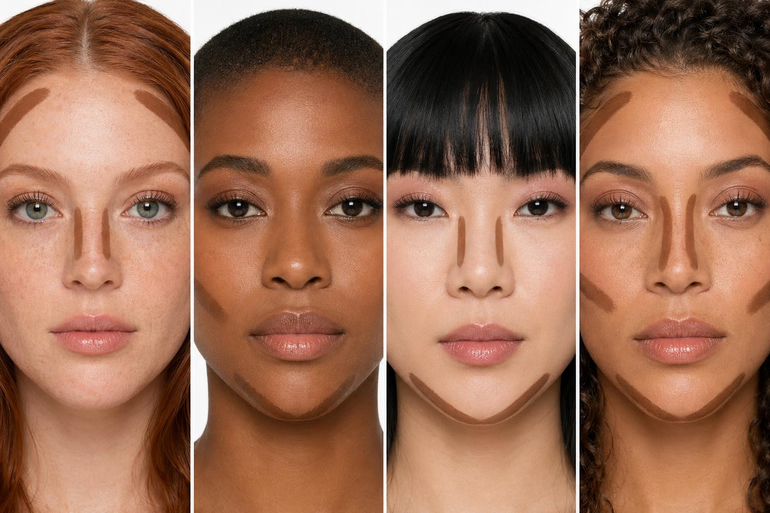 Contorno Stick bBeauty Contour SBeauty · 4 peles brasileiras · resultado real